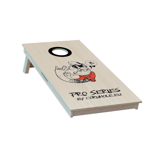 cornhole Pro de compétition hipster tatoué, vue de face