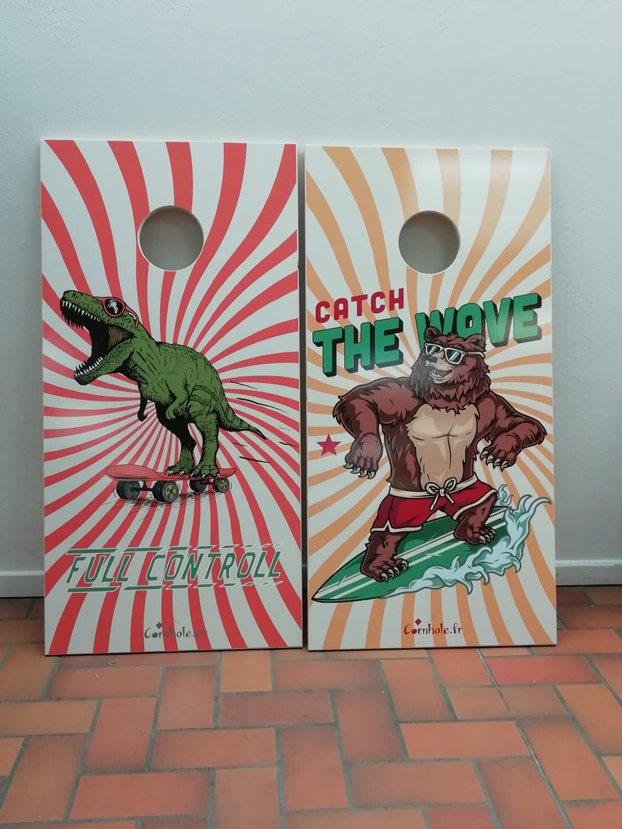 Cornhole modèle Crazy Riders 1st Round - 2 et 4 joueurs