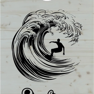 décor détaillé cornhole surfeur dans un tube, vue de face