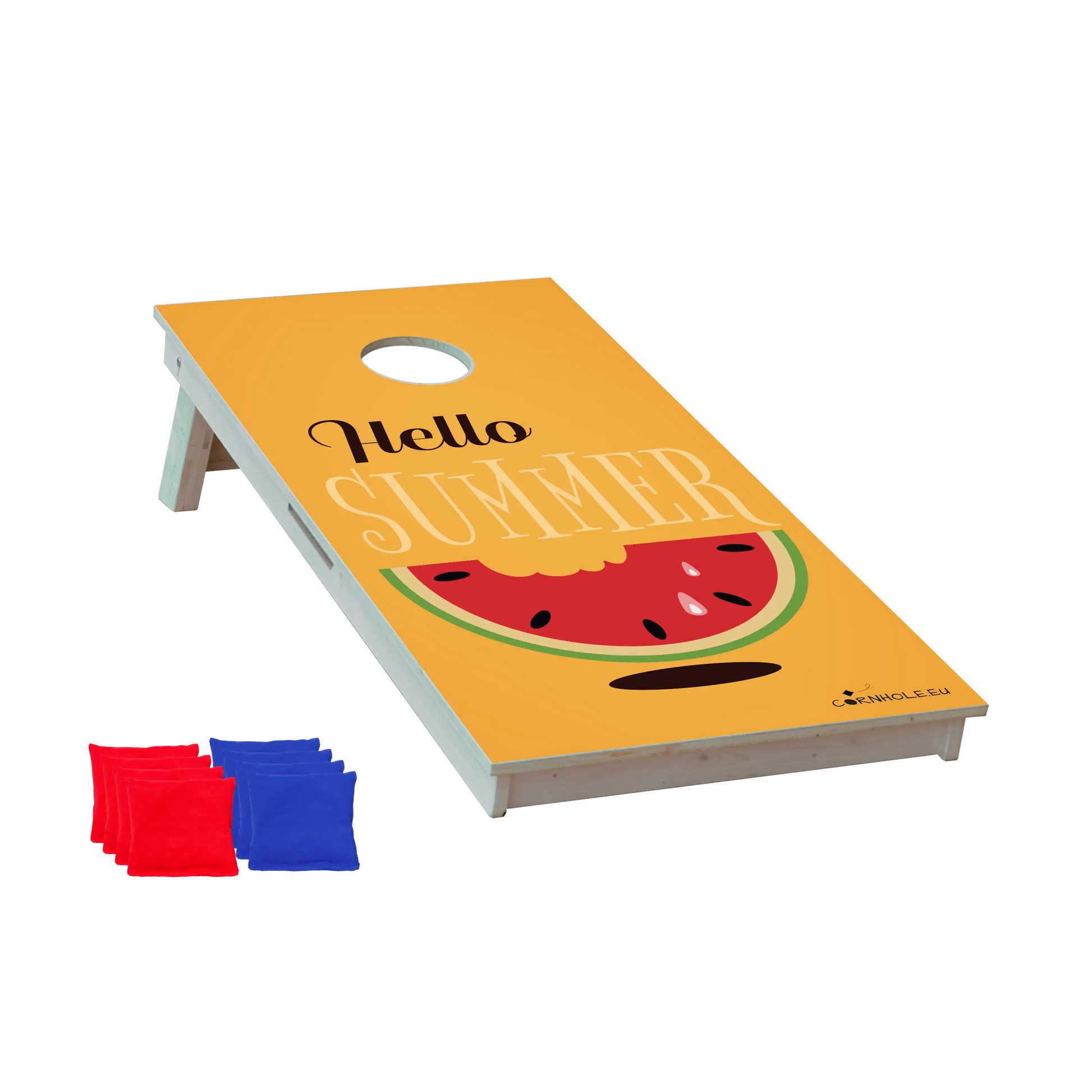 cornhole pastèque et hello summer, vue de face