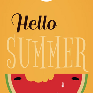 décor détaillé cornhole pastèque et hello summer, vue de face