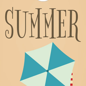 décor détaillé cornhole parasol et summer time, vue de face