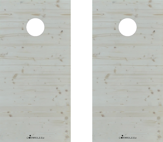 décor détaillé cornhole 2 planches bois naturel, vue de face