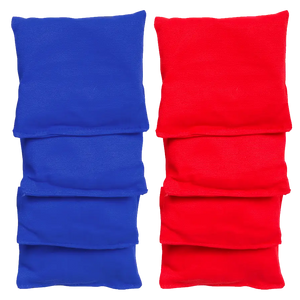 8 sacs de cornhole 2 couleurs au choix, vue de face