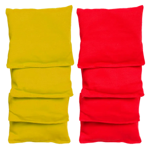 8 sacs de cornhole 2 couleurs au choix, vue de derrière