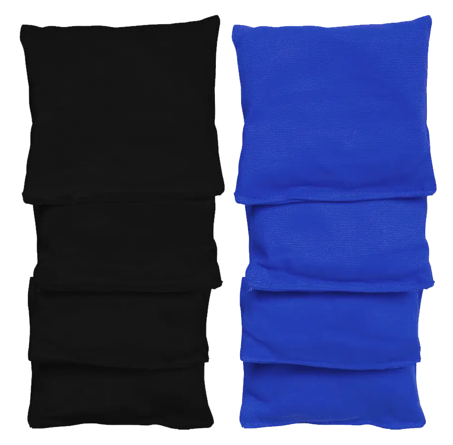 8 sacs de cornhole 2 couleurs au choix, vue de face