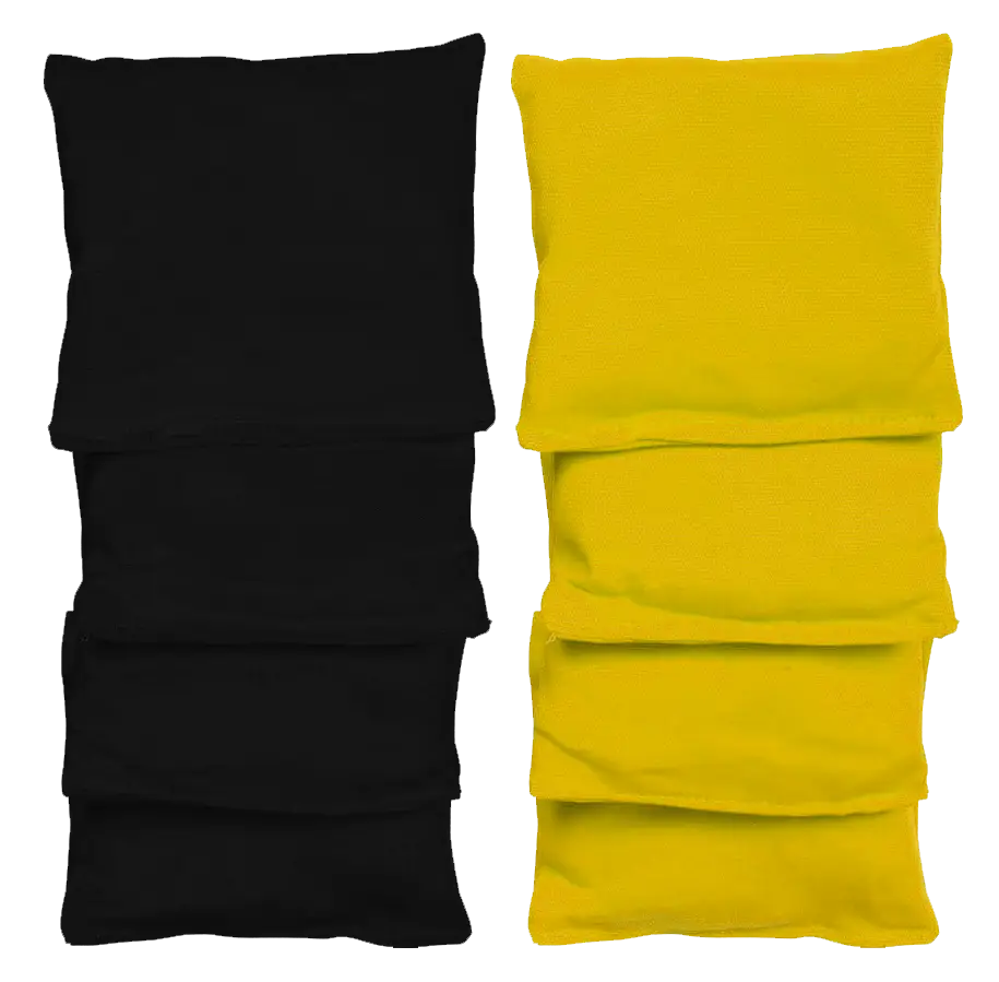 8 sacs de cornhole 2 couleurs au choix, vue de face